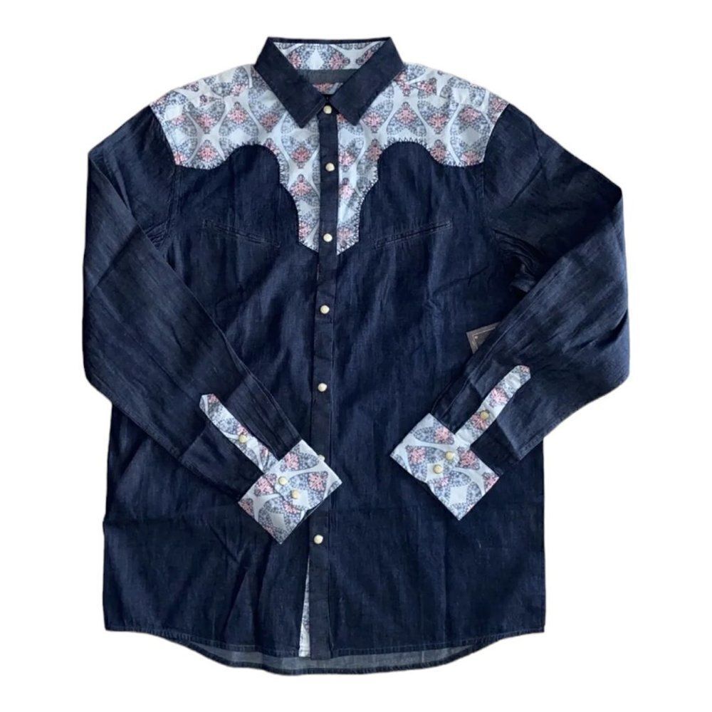Rock Roll n Soul Western Style Button Down Shirt Men's‎ Large (L)
